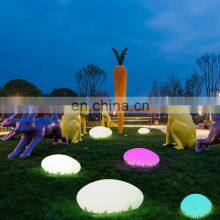 Outdoor Garden Patio Solar Led Ball Sphere Stone Light Lamp Wireless Solar Garden Luminous Glass Led Ball Stone Spheres Light