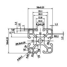 MK-8-3838 T Slot Industrial Use Aluminium Profile Extrusion 3838 8mm Slot Aluminum Extruded for 3D Printer Factory Price thumbnail-2