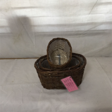 Hot Selling Customize Large Storage Round Wicker Basket thumbnail-1