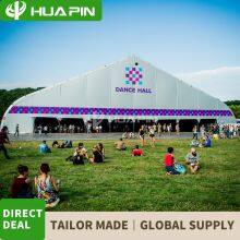 Large Outdoor Aluminum PVC Waterproof Large Church Storage Party Tent Curved Industrial Huge Curved Event Tents TFS for Events thumbnail-5