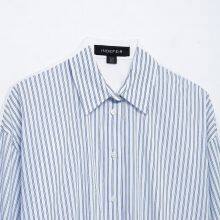 European Style Women's Casual Blouse With Fashionable Stripes and Loose Chiffon Fabric, Featuring Long Sleeves. thumbnail-3