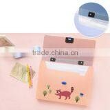 Lovely& Delicate Style A4 Colorful Pvc Expanding File Folder With Handle Suitable Office Lady Supplier's Choice thumbnail-2