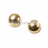 Minimalism Unisex 14k Yellow Gold Ball Stud Earrings for Boys and Girls thumbnail-2
