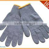 GREY KNITTED WORKING GLOVES cotton/polyester hand glove