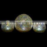 multi-color mosaic glass orbs with led light factory