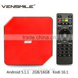 Vensmile M8S Plus Smart TV Box With 2GB 16GB Storage Kodi Streaming TV Box Support Android 5.1 TV Box M8S Plus