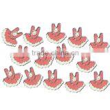 Rhinestone Cute Gilr Dress Slider Charms For 10MM DIY Leather Bracelet Gummy Bracelet thumbnail-1