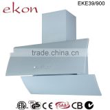 CE GS Approved Super White Glass 90cm Wall-mounted Kitchen Hood