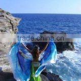 Large Half Circle Silk Veils for Belly Dancer Light Weight Silk Veils Dancer First Performance thumbnail-1