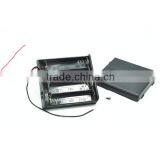 ON/OFF Switch Black 4 x 1.5V AA Batteries Holder Case Storage Box With Lead Wire thumbnail-1