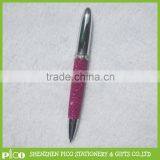 Advertising Diamond Crystal Ball Pen ,Glitter Leather Pen With Custom Logo Manufacture thumbnail-1