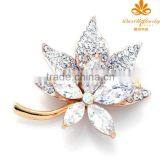 wholesale crystal brooch, leaf brooch