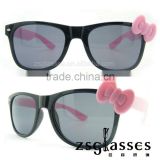 Cheap Promotion frame/Sunglasses/eyewear Factory Custom Lens cute bowknot sunglasses printing logo OEM
