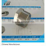 304 Stainless Plug Fitting,1inch MPT Threaded Plug Solid