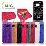 Hot Sale Scale Pattern Skin Leather Case, PC Hard Cover With Card Slot on the Back for Iphone 6S/6 Plus thumbnail-1