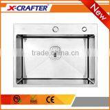 Single Bowl Design Rectangular 304 Stainless Steel Kitchen Sink Without Apron thumbnail-1