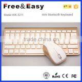 Standard Wireless Bluetooth Cordless Gold and Sliver Color Keyboard and Mouse Combo thumbnail-5
