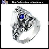 Retro Titanium 316L Stainless Steel Skull Nose Ring thumbnail-3