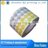 custom printed die cut round sticker,oil resistant round label sticker