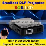 2015 DLP projector built-in battery ,support 1920*1080 resolution Built-in 3000mAh battery support projection about 3 hours