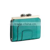 WA8155 Wholesale fashion blue wallet with clasp, metal wallet