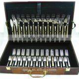 High Grade Laser Logo Stainless Steel Flatware Set With Flower Pattern thumbnail-6