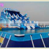 Steel Frame Swimming Pool, Metal Frame Water Pool With Inflatable Water Slides, Used Pools for Sale thumbnail-5