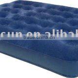 Inflatable flocking double air bed