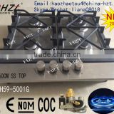 kitchen 60 cm stainless steel top white gas stove