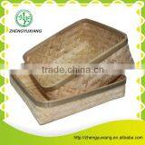 New Design Rectangular Woven Bamboo Gift Basket With Cane thumbnail-6