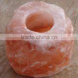 Handmade Red Crystal Himalayan Rock Salt Candle Holder
