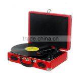 Rain Lane Colourful Mini Portable LP OEM Function Vinyl Turntable Retro Record Player thumbnail-2