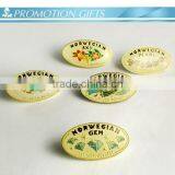 Enamel Epoxy Metal Badge With Butterfly Clasp