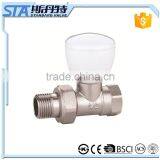 ART.5035 China Factory Low Price Lead Free Customized Forged Npt Brass Male Threaded Angle Radiator Valve With White Handle thumbnail-4