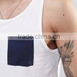 Daijun OEM Fashion Pocket White Summer Slim Fit Mens Tank Top thumbnail-3