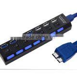 Usb 3.0 Hub Driver 7 Ports With On/Off Switch + AC Power Adapter For Desktop Laptop thumbnail-5