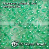 High Quality Fashion JS Glass Seed Beads - L007# Lustered & Dyed Green Transparent Rocailles Beads For Garment & Jewelry