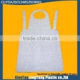 28" x 46" White Plastic Disposable Apron, Pack of 100