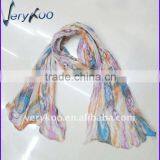 Wholesale Autumn Flower Peacock Feature Printing Voile Scarf (FCH-A11303) thumbnail-1
