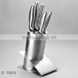 Customized 6pcs Whole Stainless Steel Kitchen Knife With Block