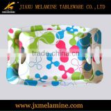 Antiskid and new design melamine food tray with handle