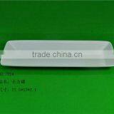 Rectangular Melamine Serving Tray White thumbnail-1