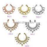American&European Style New Fashion Fake Nose Ring Non Piercing Nose Ring thumbnail-2
