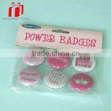 Cheap Metal Button Badge/ Mirror Button Badge Pin/ Wholesale Custom Tin Badge