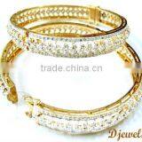 Ladies Diamond Gold Bangles, New Look Diamond Gold Bangles, Gold Bangles thumbnail-1