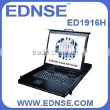 EDNSE ED-1916V-D 1U Rackmount 16 Ports 19 inch LCD Console with Integrated KVM Switch