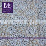 2016 Top Fashion Light Blue Guipure Polyester Microfiber Embroidery Fabric