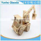 Wood 3D Vehicle Puzzles Rooter Truck 3D Woodcraft Kit Assemble Paint DIY 3D Puzzle Toys for Kids Adults the Best Birthday Gift thumbnail-3
