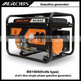 Knife Type BS1500 0.8 1KW Recoil Start Single Phase Gasoline Generator thumbnail-3