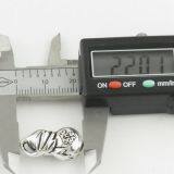 Peanut Shape Engraved Silver Beads DIY Sterling Silver Jewelry thumbnail-2